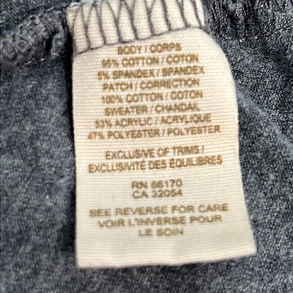 Free People Long Sleeve Shirt Gray Patchwork Size Large - Picture 4 of 5